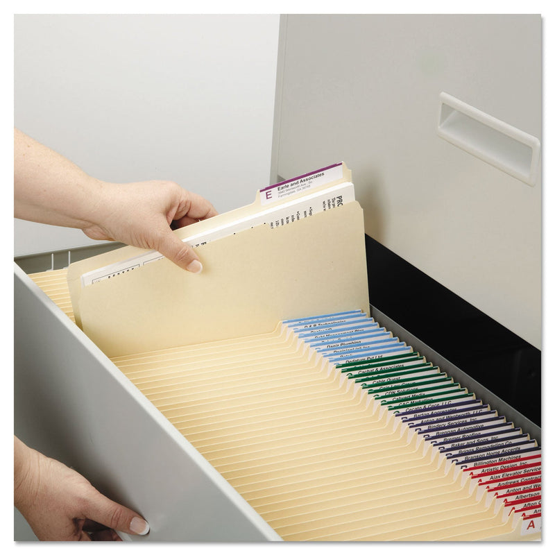 Smead Manila File Folders, 1/3-Cut Tabs: Right Position, Letter Size, 0.75" Expansion, Manila, 100/Box