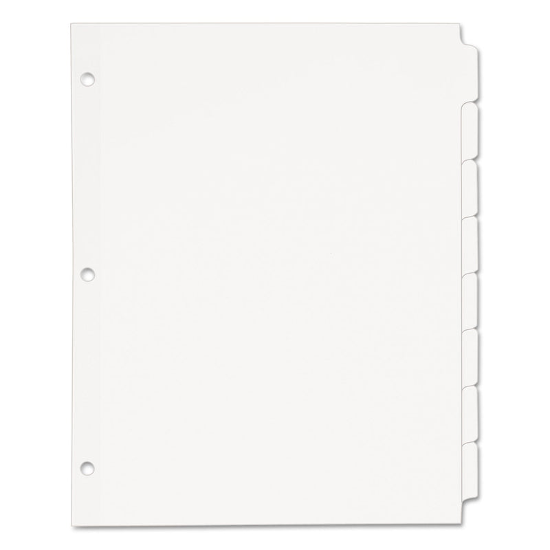 Avery Write and Erase Plain-Tab Paper Dividers, 8-Tab, 11 x 8.5, White, 24 Sets