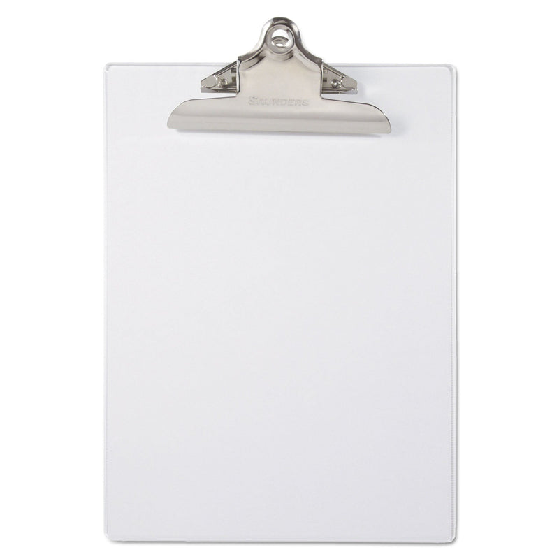 Saunders Recycled Plastic Clipboard with Ruler Edge, 1" Clip Capacity, Holds 8.5 x 11 Sheets, Clear