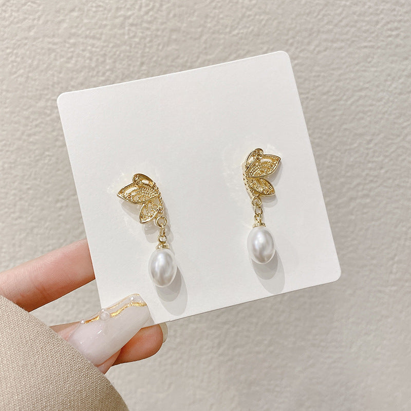Pearl Butterfly Earring