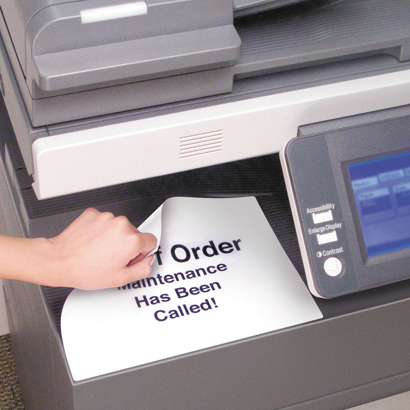 Avery Removable Multi-Use Labels, Inkjet/Laser Printers, 8.5 x 11, White, 25/Pack