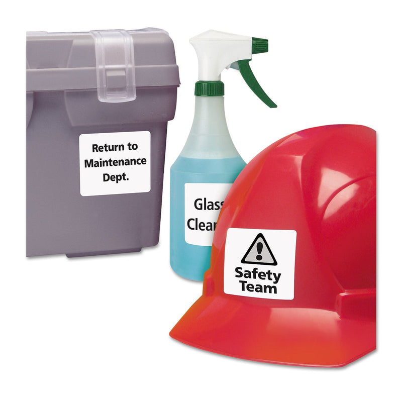 Avery Durable Permanent ID Labels with TrueBlock Technology, Laser Printers, 2 x 2.63, White, 15/Sheet, 50 Sheets/Pack