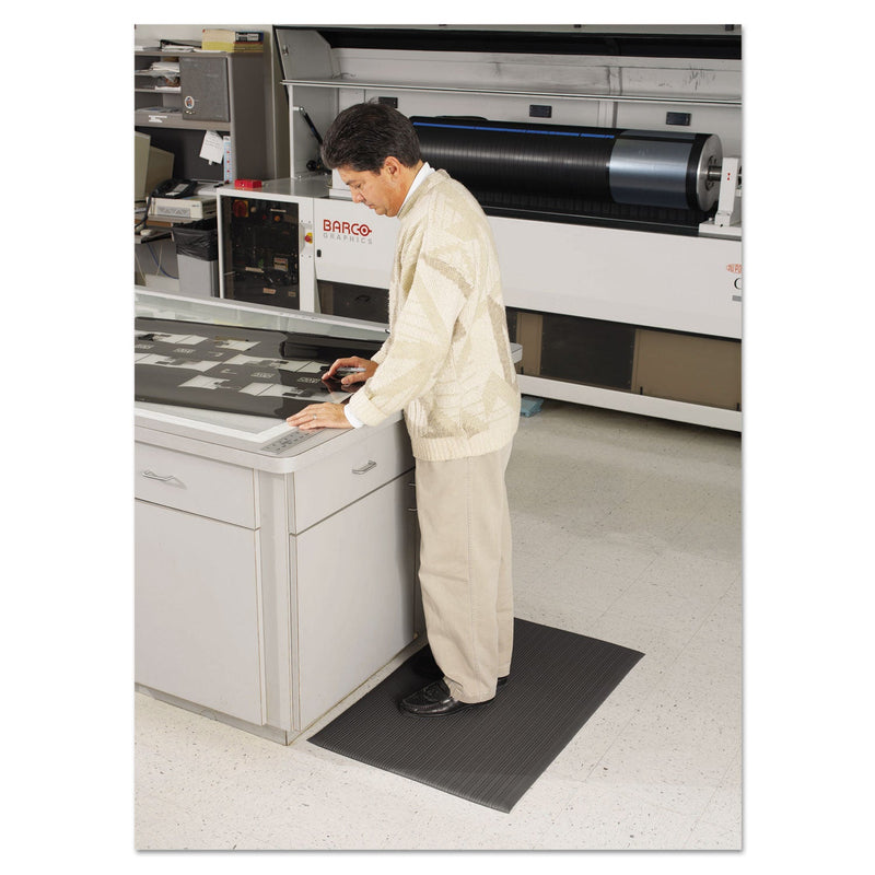 Guardian Air Step Antifatigue Mat, Polypropylene, 36 x 144, Black