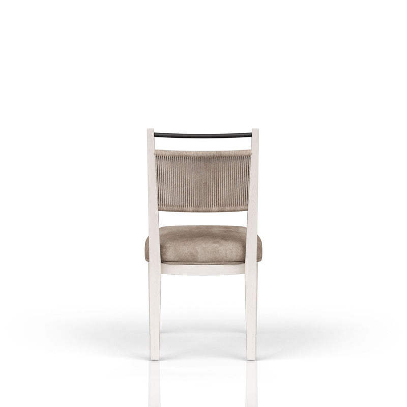 Rope Back Chair - Beige / Carmel
