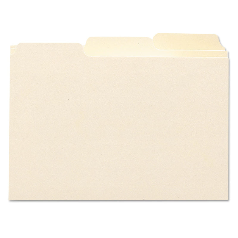 Smead Manila Card Guides, 1/3-Cut Top Tab, Blank, 4 x 6, Manila, 100/Box
