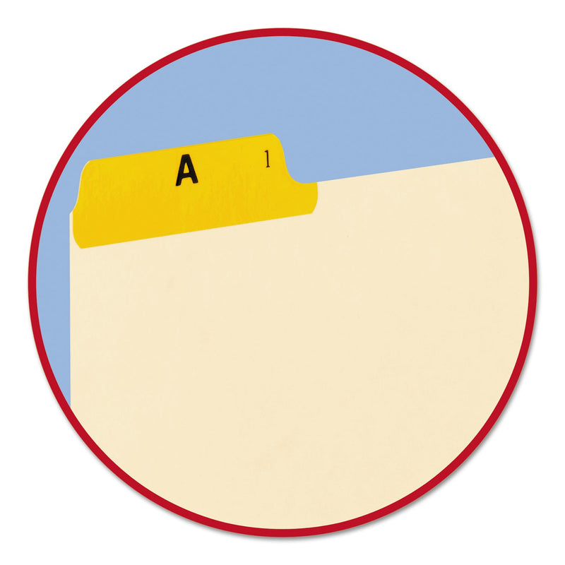 Smead Alphabetic Top Tab Indexed File Guide Set, 1/5-Cut Top Tab, A to Z, 8.5 x 11, Manila, 25/Set