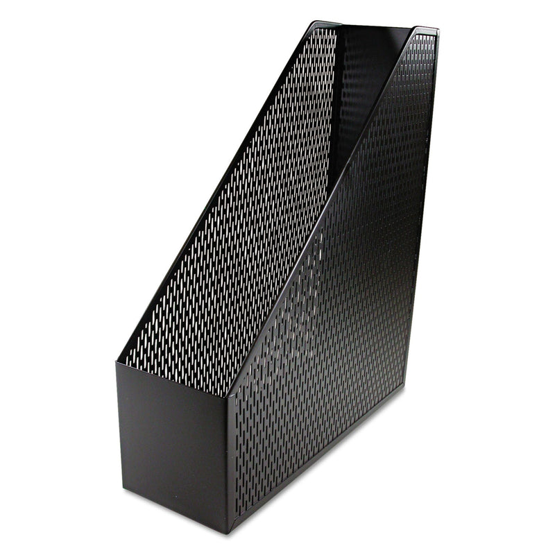 Artistic Urban Collection Punched Metal Magazine File, 3.5 x 10 x 11.5, Black