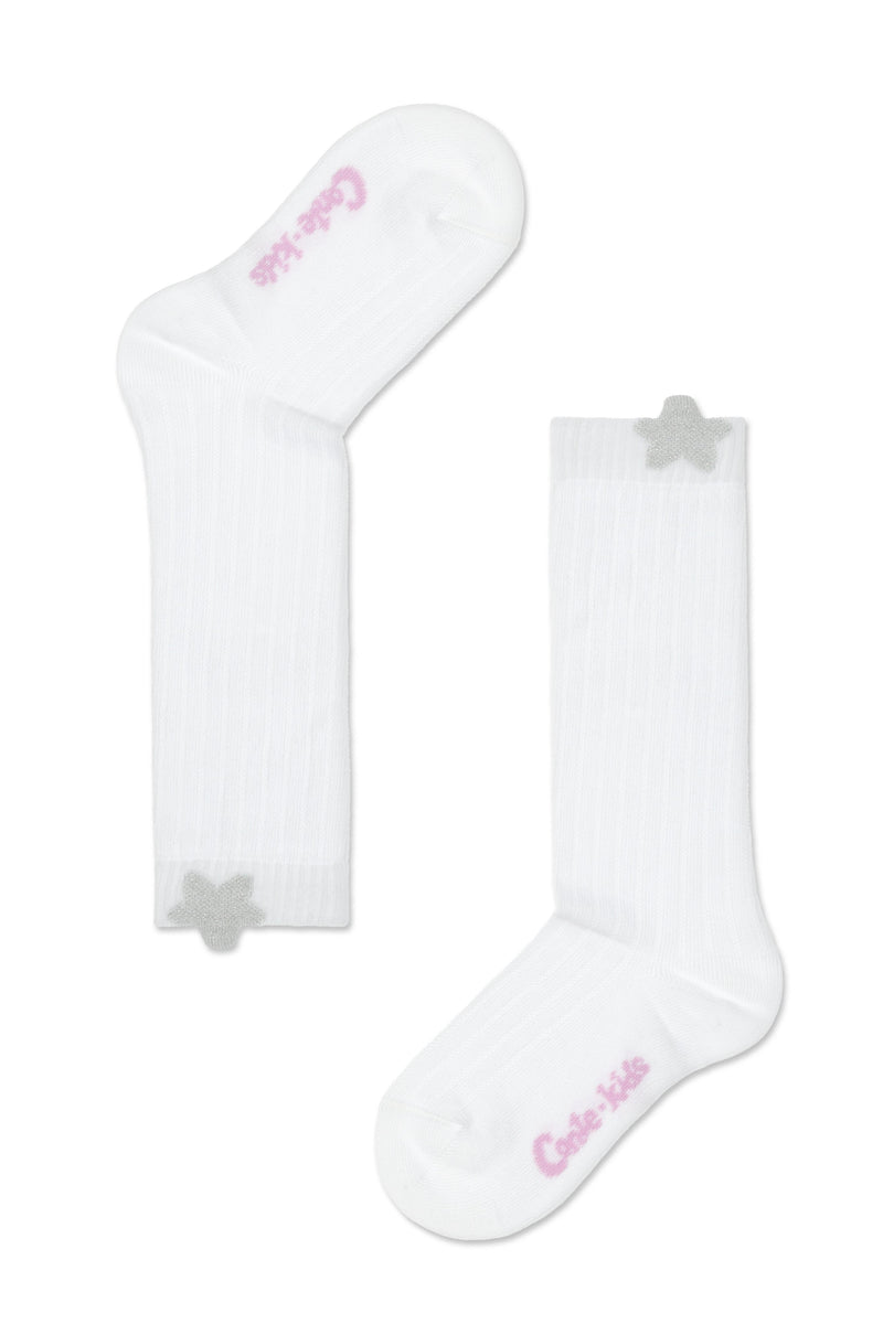Conte-Kids Cotton Knee-Highs Tip-Top 047 - Shimmering Picot