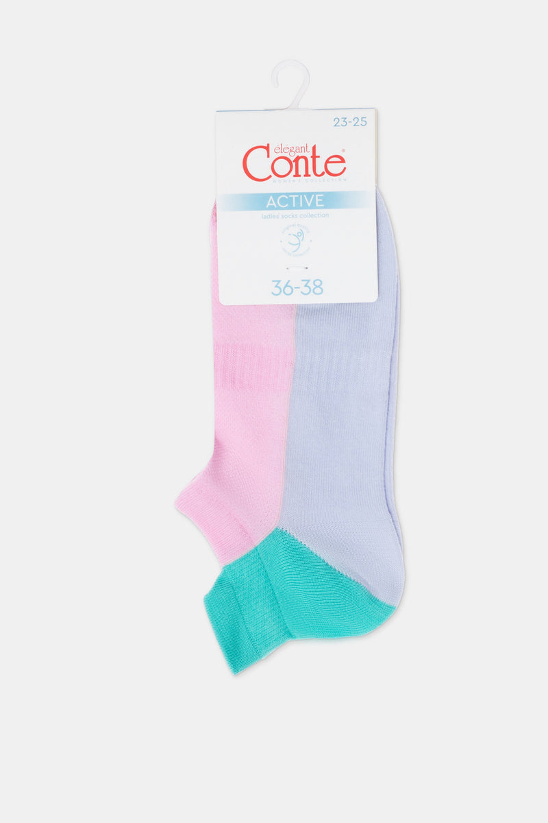 Cotton Ankle Socks Conte Active - With a "Tongue" 393
