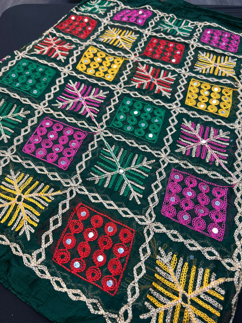 Embroidered phulkari dupatta
