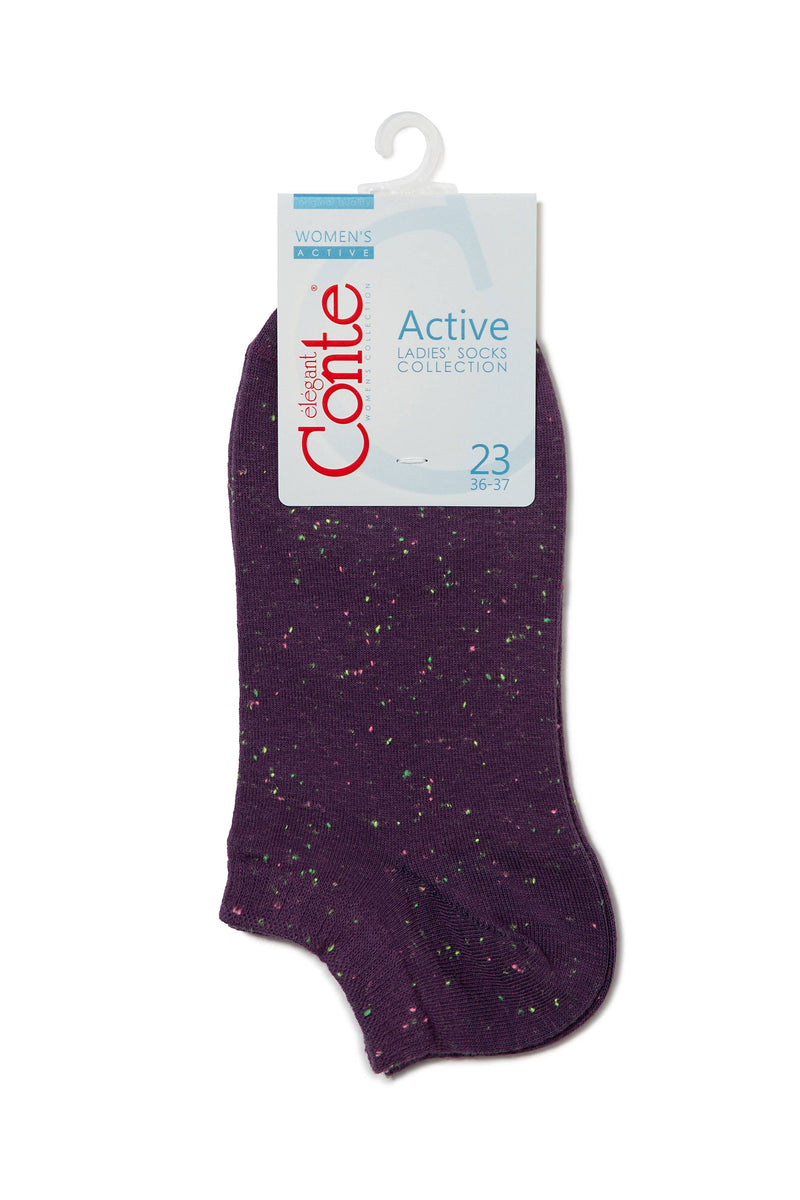 Cotton Ankle Socks Conte Active - 085 Knitted Colorful Pixels