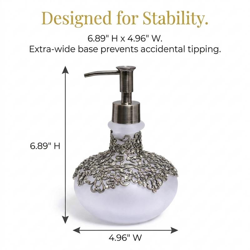 Elegant Haven – Modern Decorative Bathroom Accessory Handmade Soap Dispenser, Gift for Mom