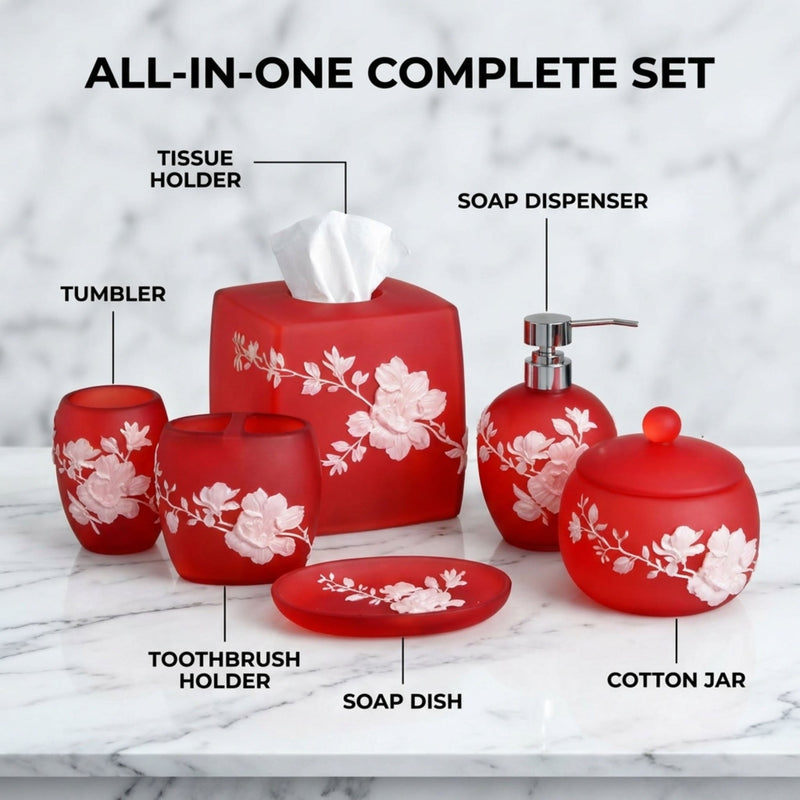 The Savannah Collection – Elegant Modern Bathroom Décor Accessories Set of 6