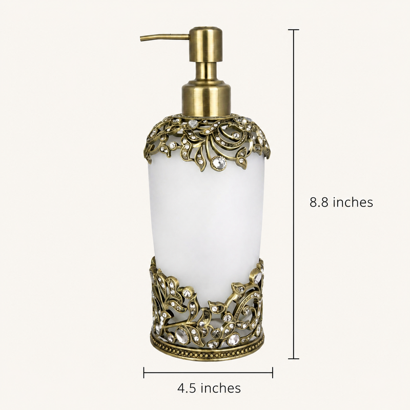 Liora Bloom – Modern Decorative Bathroom Accessory Handmade Soap Dispenser, 9 oz