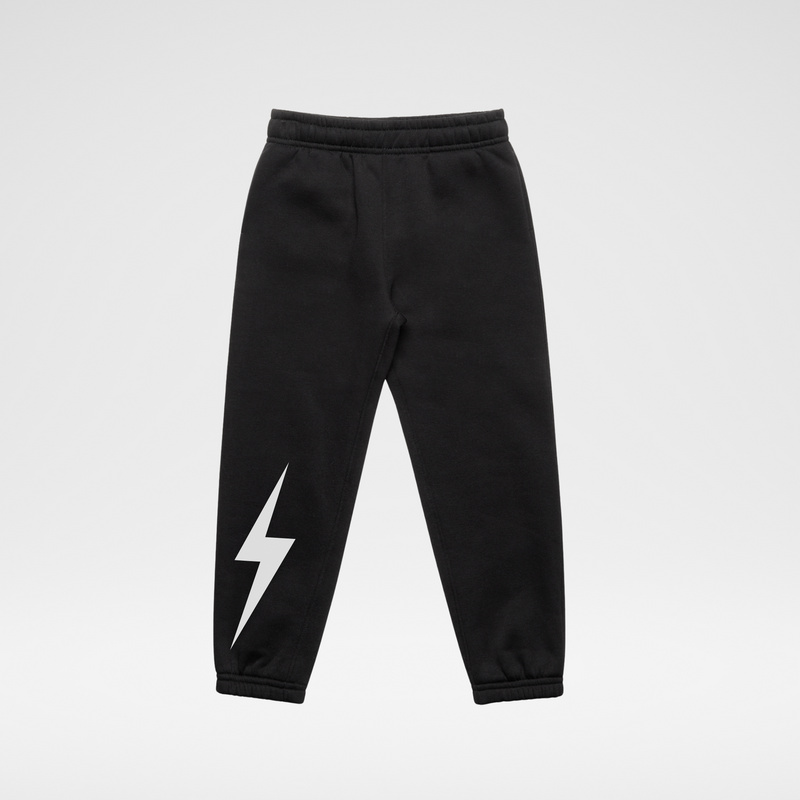 WHITE SPARK TRACK PANT - BLACK