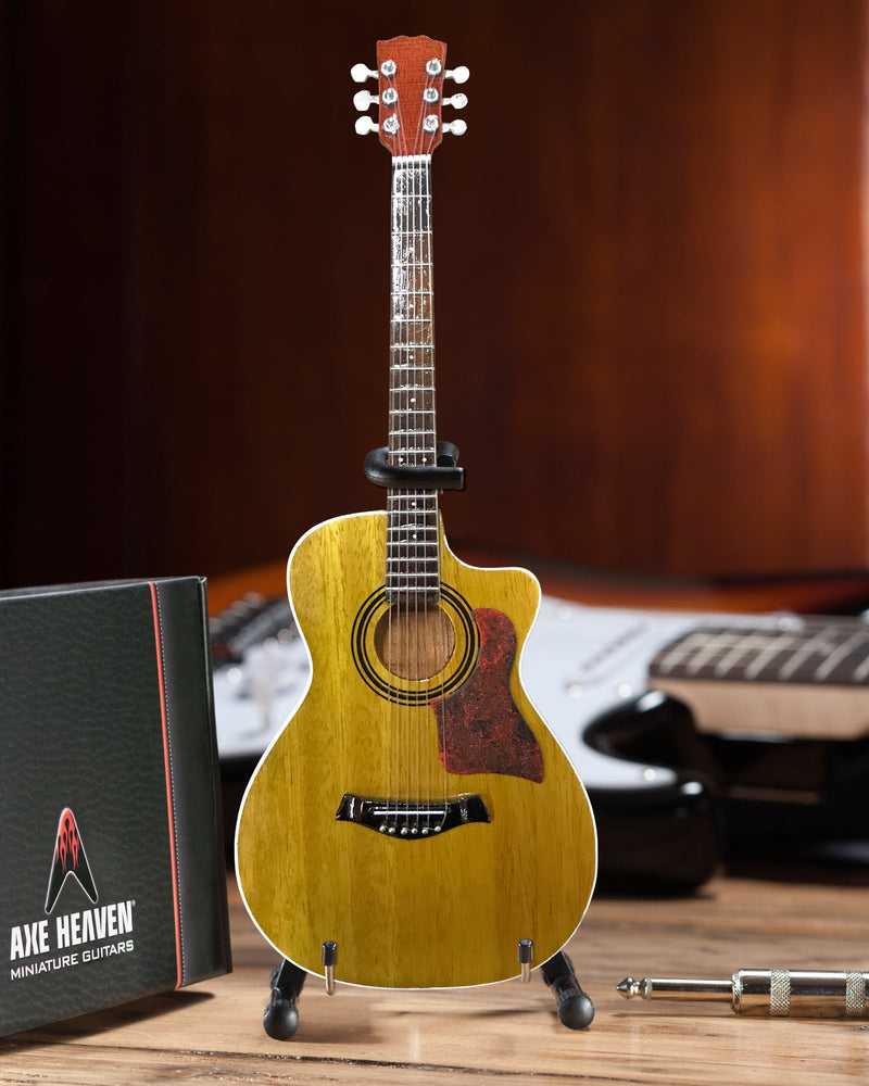 Classic Spruce Top Cutaway Acoustic Miniature Guitar Replica Collectible