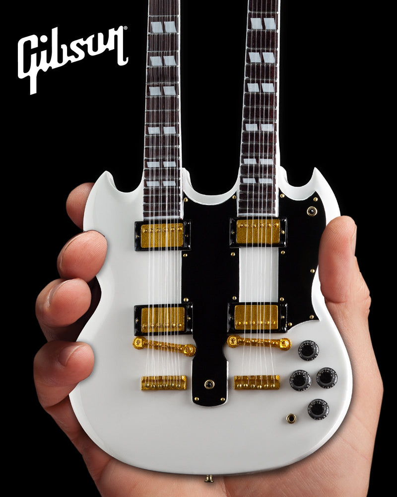 Gibson SG EDS-1275 Doubleneck White 1:4 Scale Mini Guitar Model