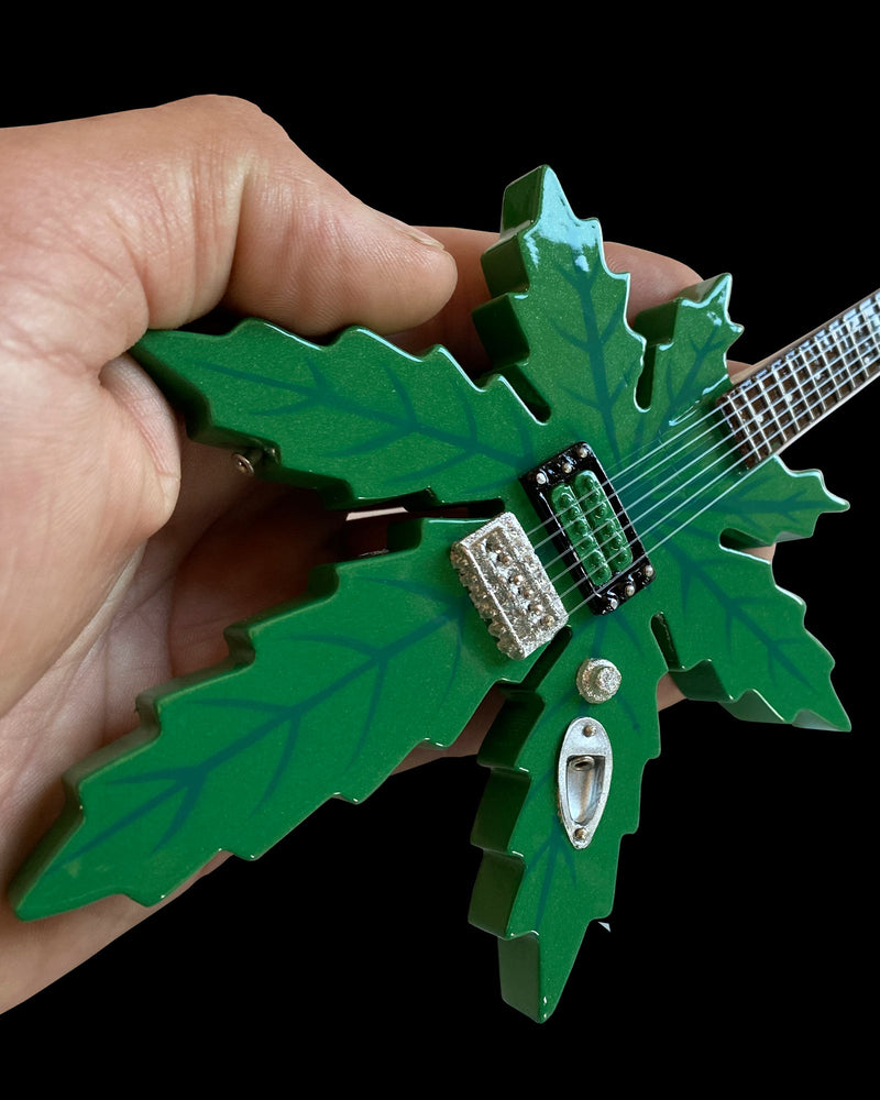 Sweet Leaf Guitars® Mary Jane Marijuana Shape Miniature Guitar Model