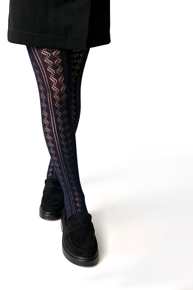 Conte-Kids Cotton Tights Miss 617 - Lace Pattern