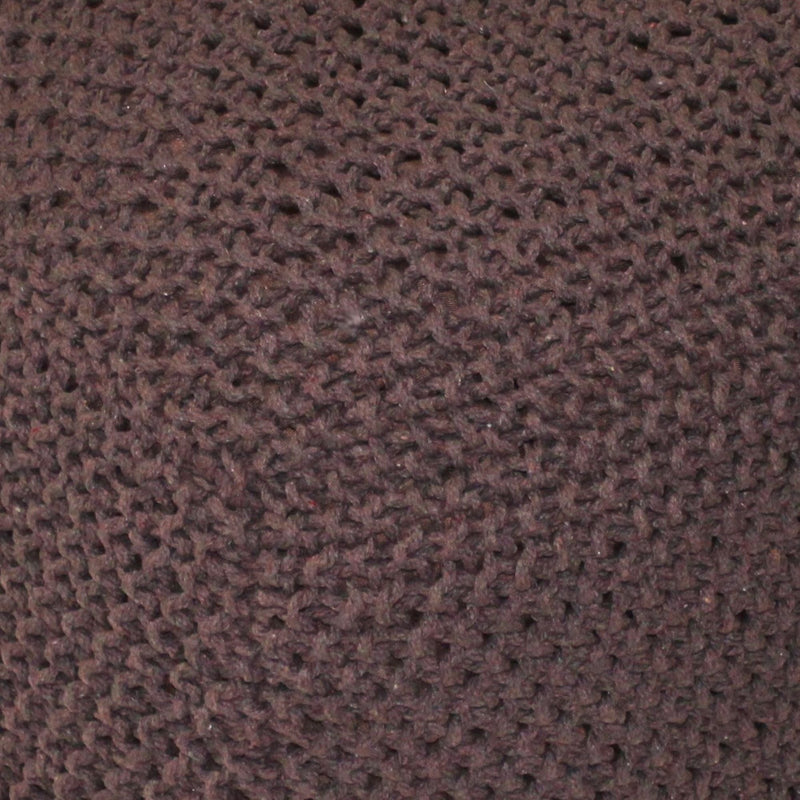 Semi Rounded Pouf, Cable Knitted, Perfect Seating