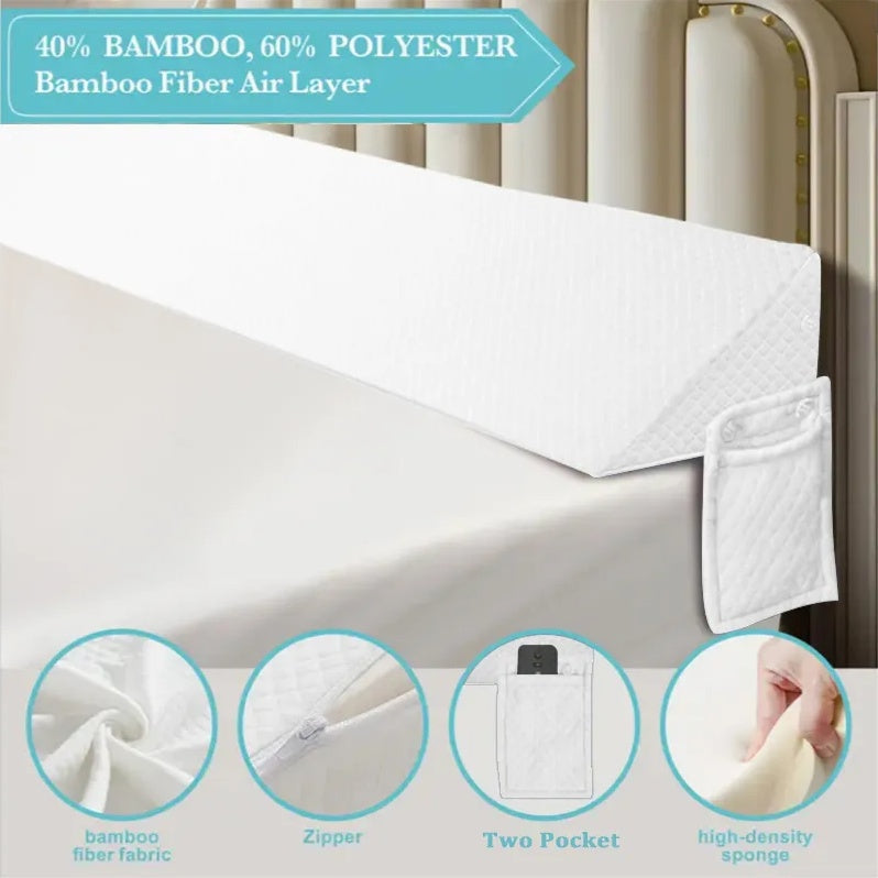 Air Layer Fabric Gap Filler Pillow – Diamond-Shaped Pocket Cushion