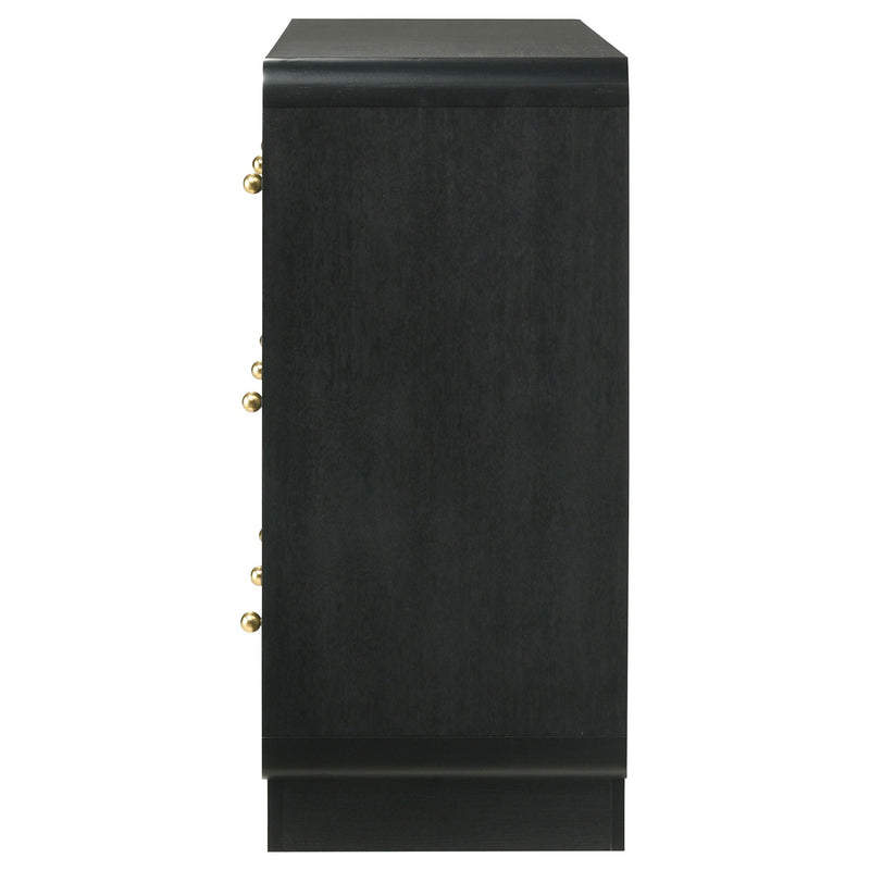 Cavelle 6-drawer Dresser Cabinet Black