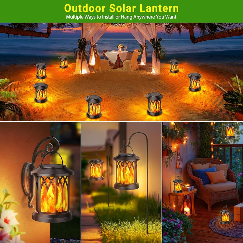 KOOPER Solar Lanterns – Vivid Dancing Flame Outdoor Lights for Garden & Patio