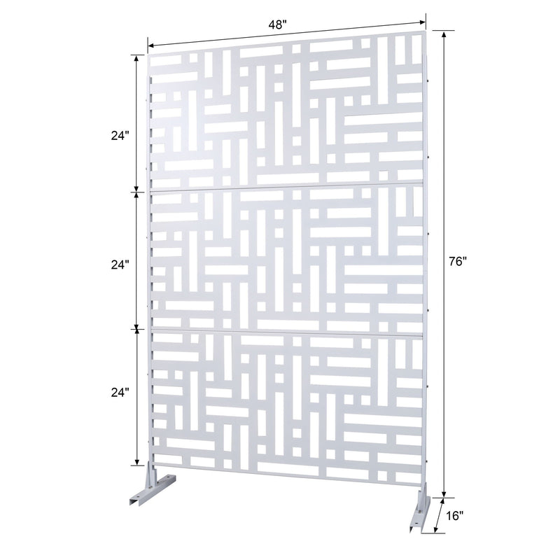 Decorative Freestanding Metal Privacy Screen For Indoor & Outdoor Use