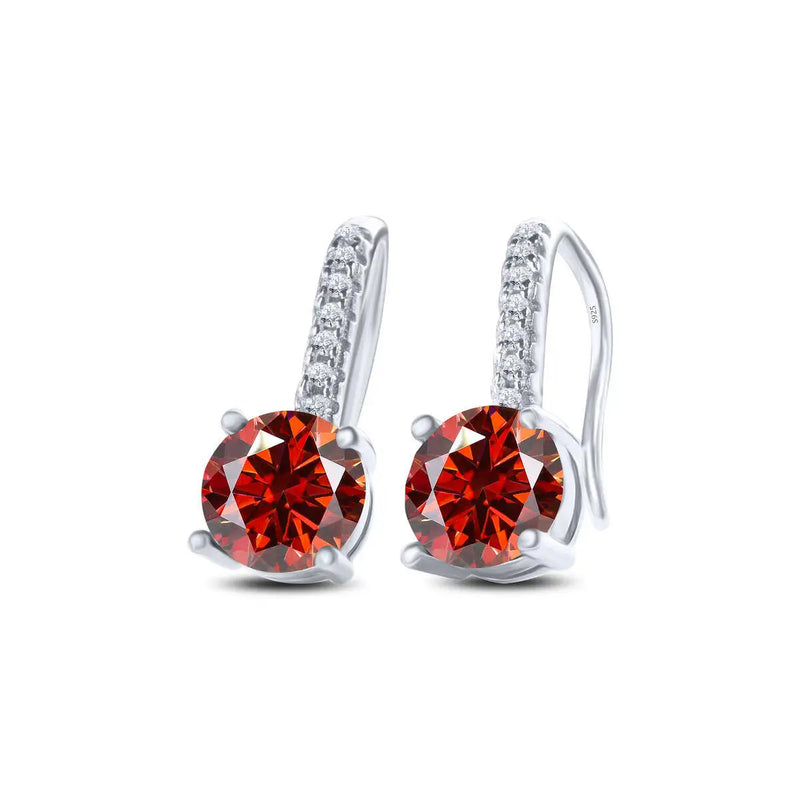 1ct D Color Moissanite 925 Sterling Silver Drop Earrings for Women Wedding