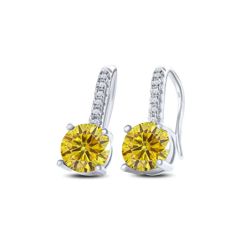 1ct D Color Moissanite 925 Sterling Silver Drop Earrings for Women Wedding