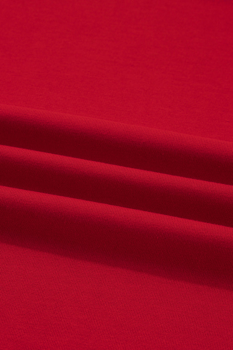 Seramya Striped Detail Varsity Sweatshirt