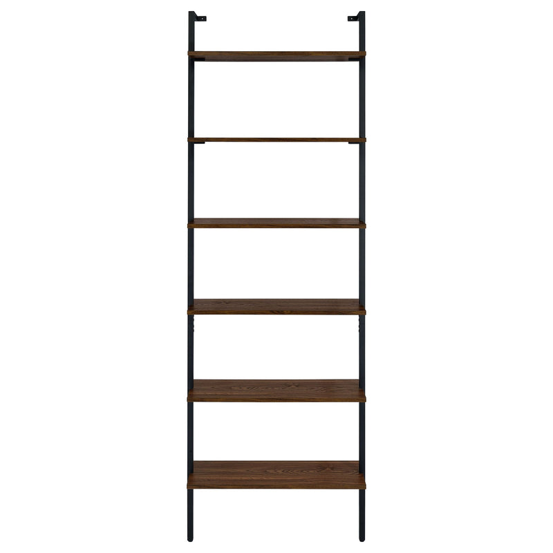Owens 96-inch 6-shelf Wall Bookshelf Walnut