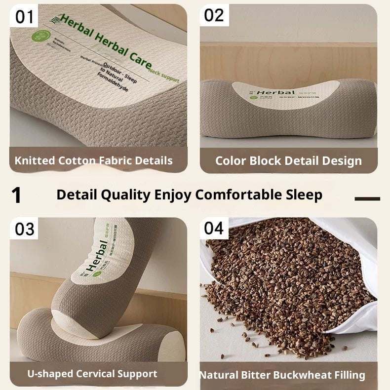Buckwheat Neck 3D Pillow – Ergonomic Cervical Support