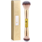 Makeup Brushes Duo End Foundation Powder Buffer and Contour Brush Synthetic Cosmetic Tools 2Pcs