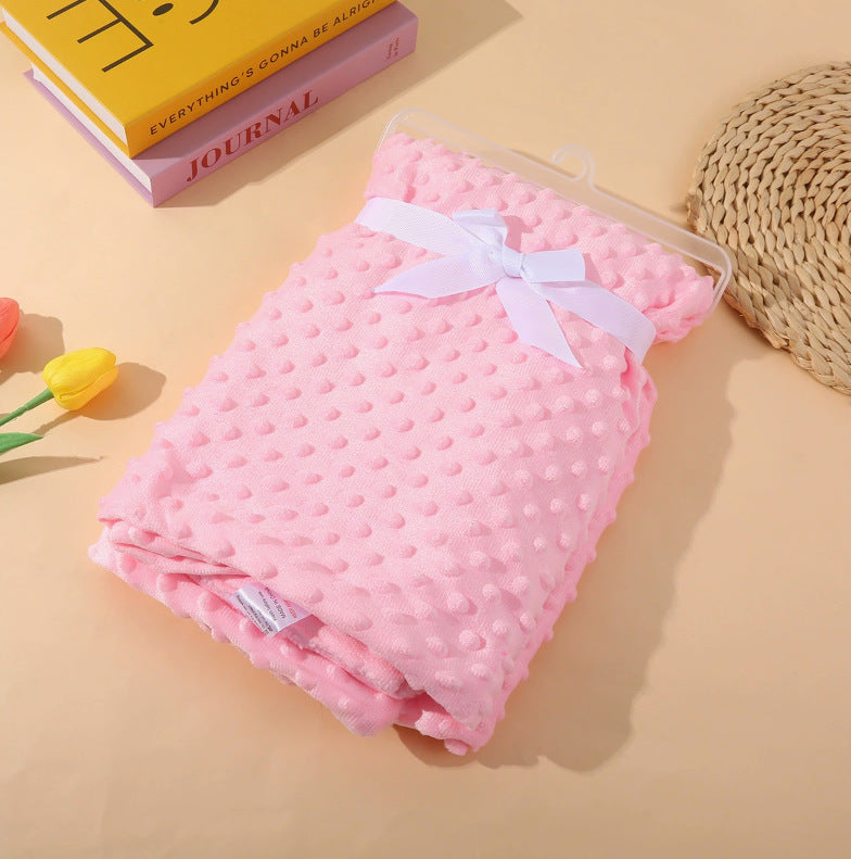 Soft Double-layered Thermal Blanket Textured Puffed Surface