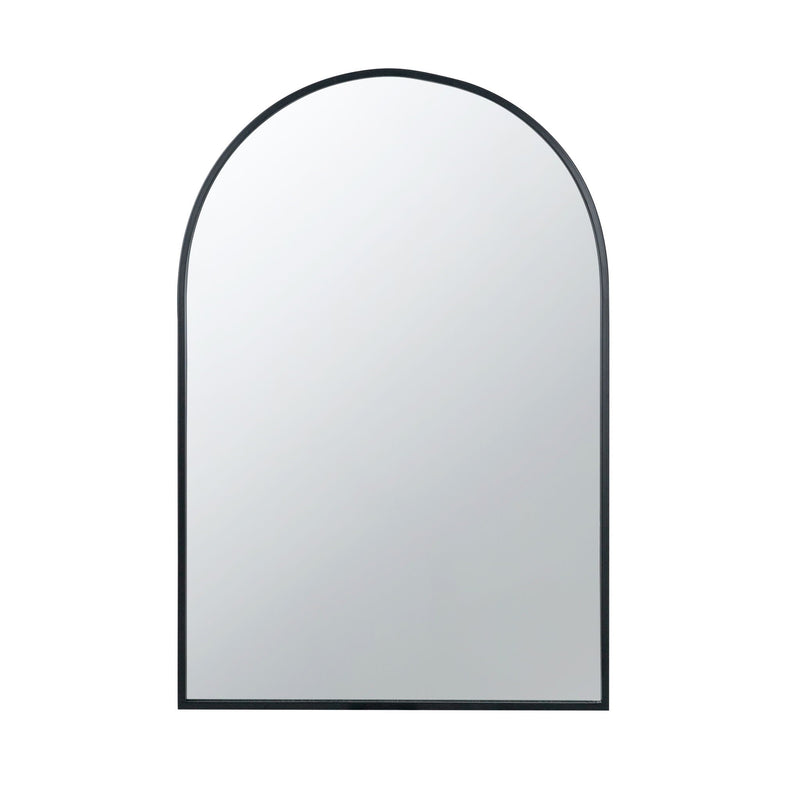 Arched Mirror With Metal Frame, Wall Mirror For Living Room Bedroom Entryway
