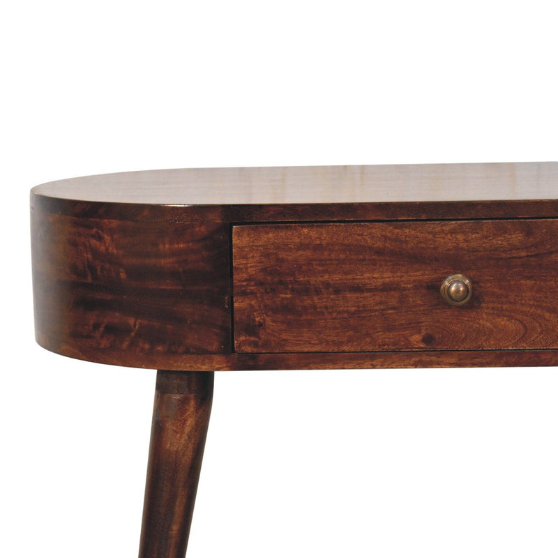 Rounded Wood Table
