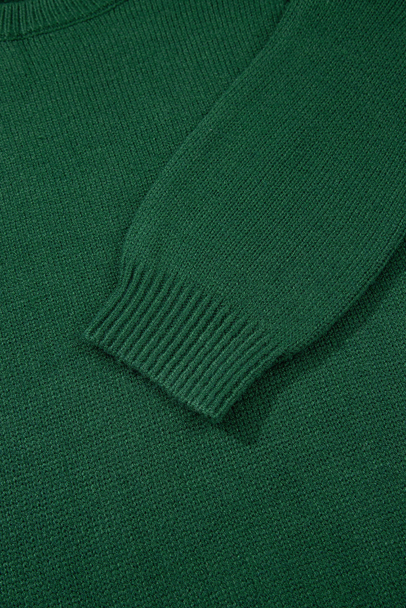 Eleanor Evergreen Raglan Sleeve Sweater