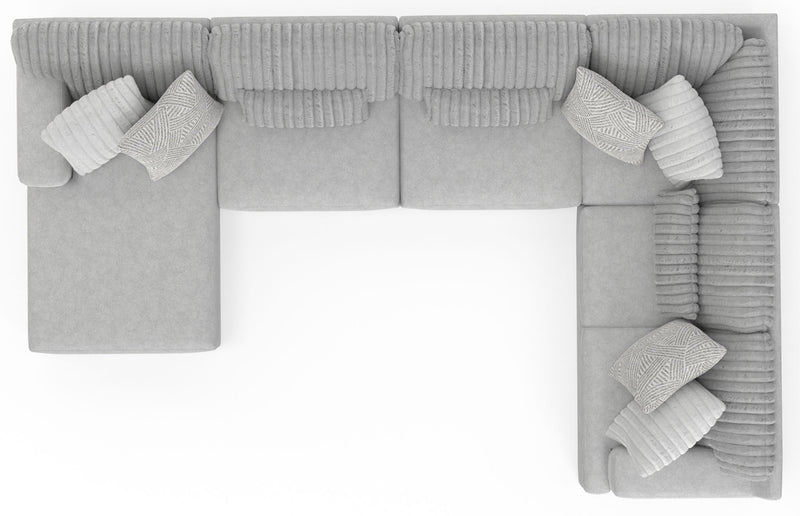 Logan - Upholstered Sectional With Comfort Coil Seating And Accent Pillows Included