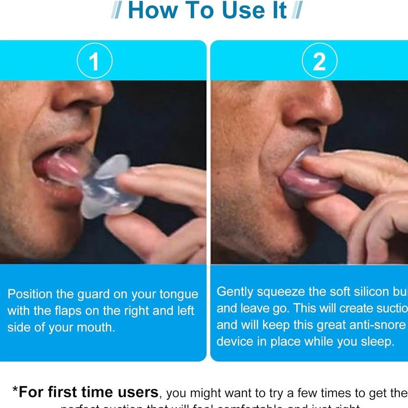 Anti-Snoring Device – Silicone Tongue Case Sleep Aid