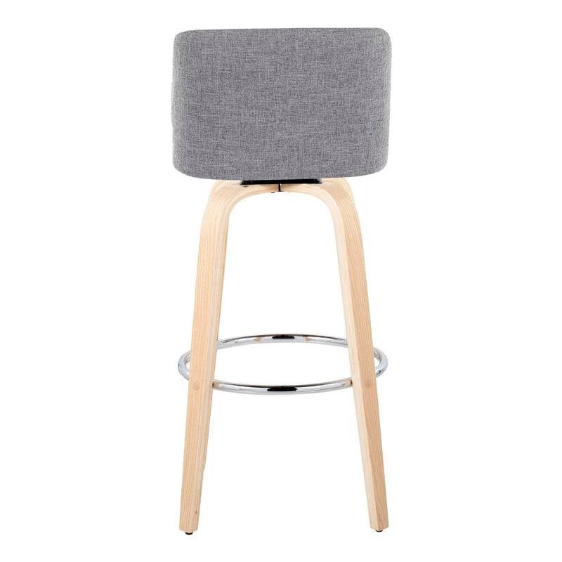 Toriano - Contemporary Fixed Height Barstool & Swivel With Round Footrest (Set of 2)