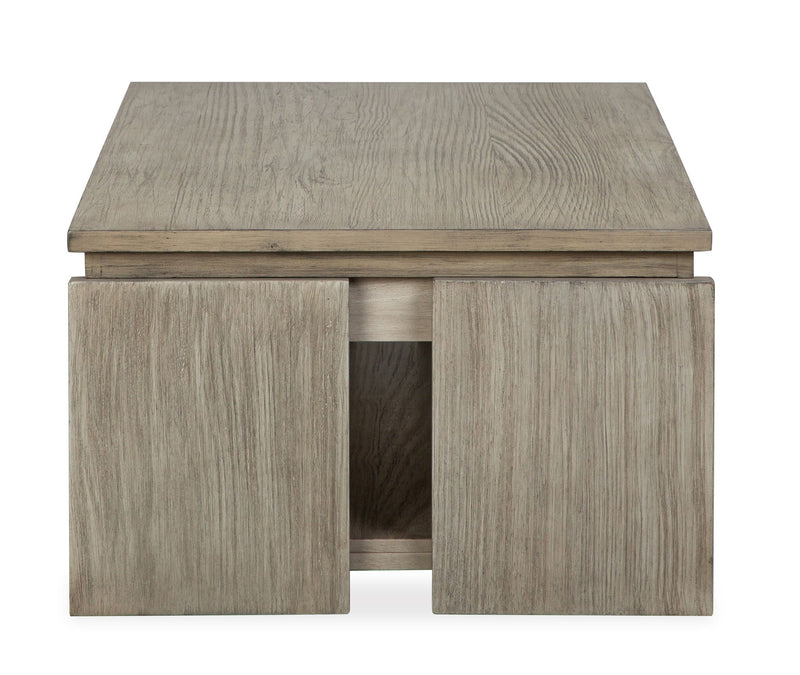 Conrad - Rectangular Lift Top Storage Cocktail Table With Casters - Stone Harbor Gray