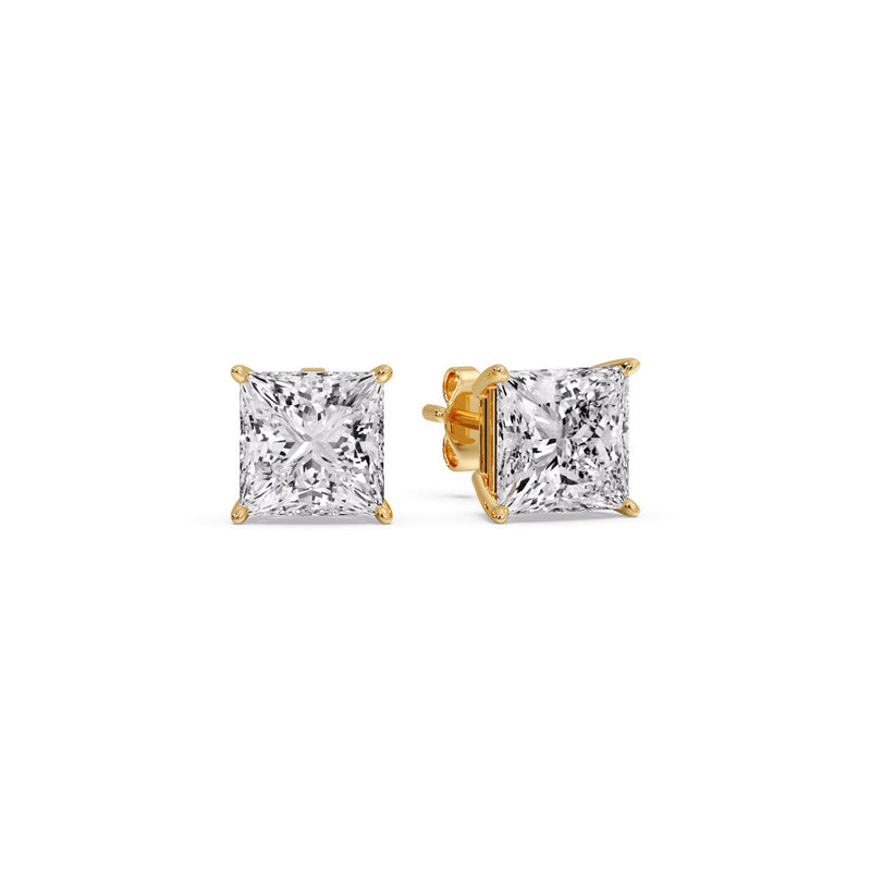 Princess-Cut Diamond Solitaire Stud Earrings (1 - 10ct | GIA & IGI Certified)