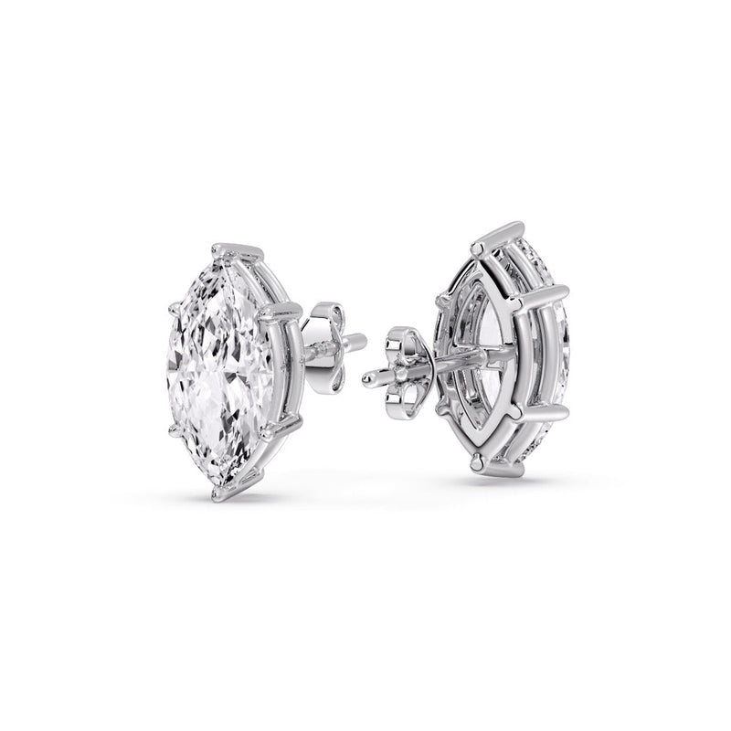 Marquise Diamond 6 Prong Stud Earrings