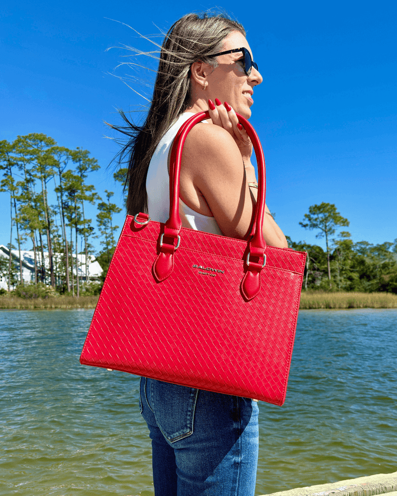 The Montrose Diaper Bag Tote - Cardinal