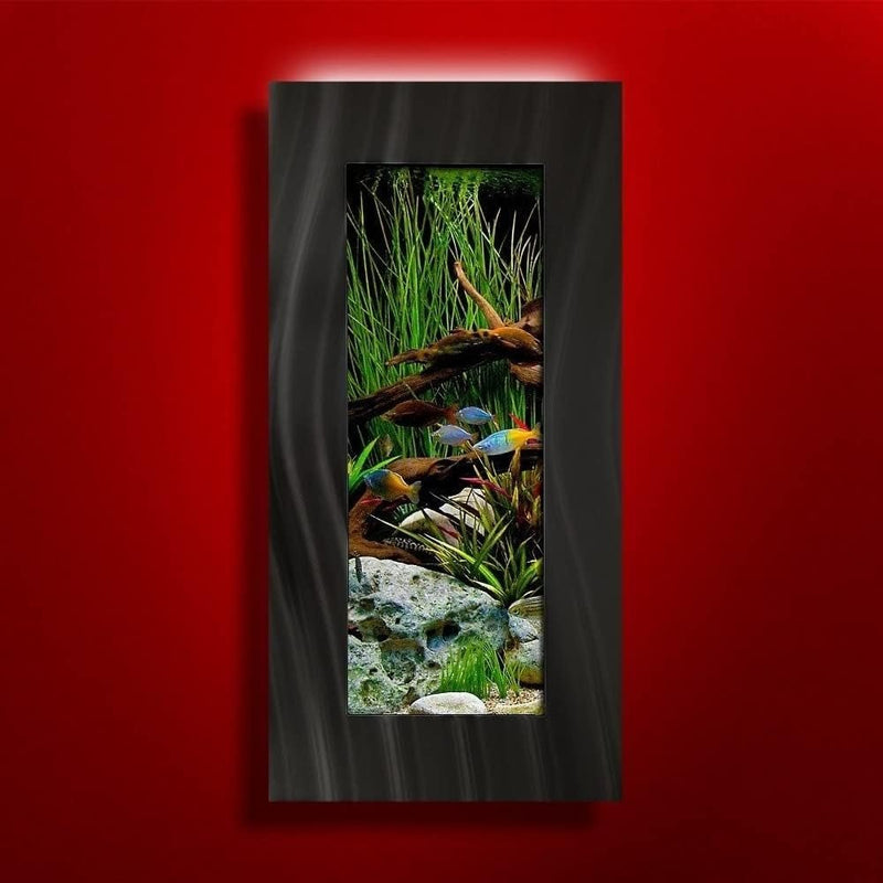 2.0 Wall Mounted Aquarium - Verticali Silver Stainless Steel
