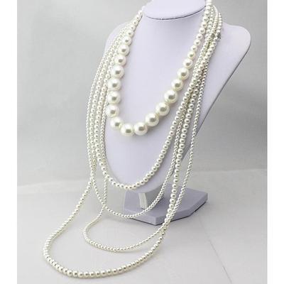 Multi-layer Pearl Women's Necklace Long Sweater Chain Accessories