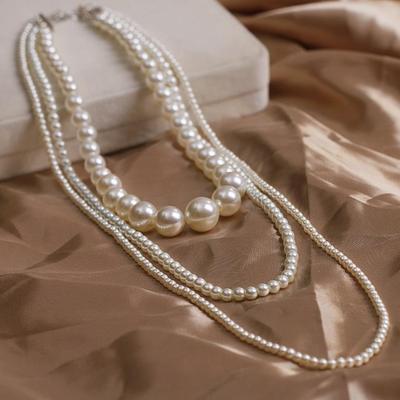 Multi-layer Pearl Women's Necklace Long Sweater Chain Accessories