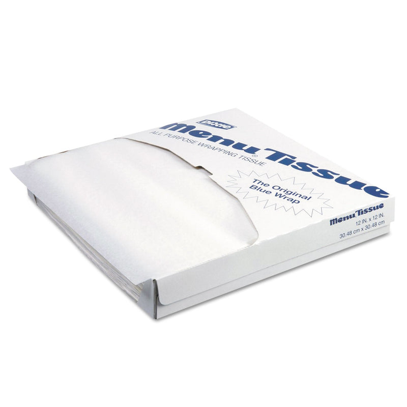 Dixie Menu Tissue Untreated Paper Sheets, 12 x 12, White, 1,000/Pack, 10 Packs/Carton
