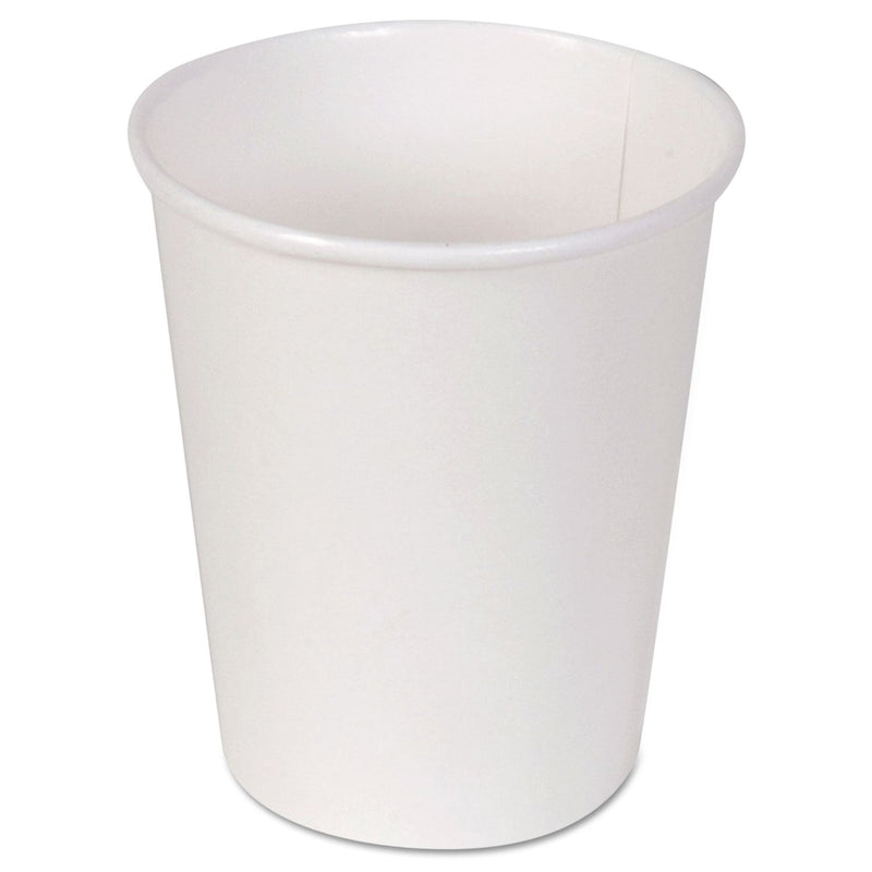 Dixie Paper Hot Cups, 10 oz, White, 50/Sleeve, 20 Sleeves/Carton
